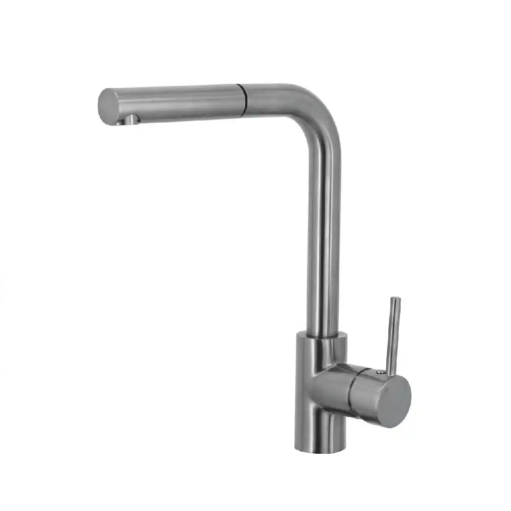 Fienza Isabella Deluxe Gooseneck Kitchen Mixer Brushed Nickel 213117BN