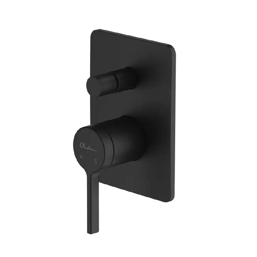 Oliveri Stockholm Wall Mix W/Diverter Matte Black ST094516MB