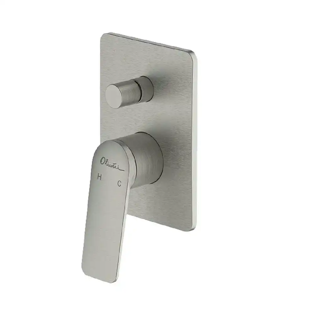 Oliveri Paris Wall Mixer W/Diverter Brushed Nickel PA101500BN