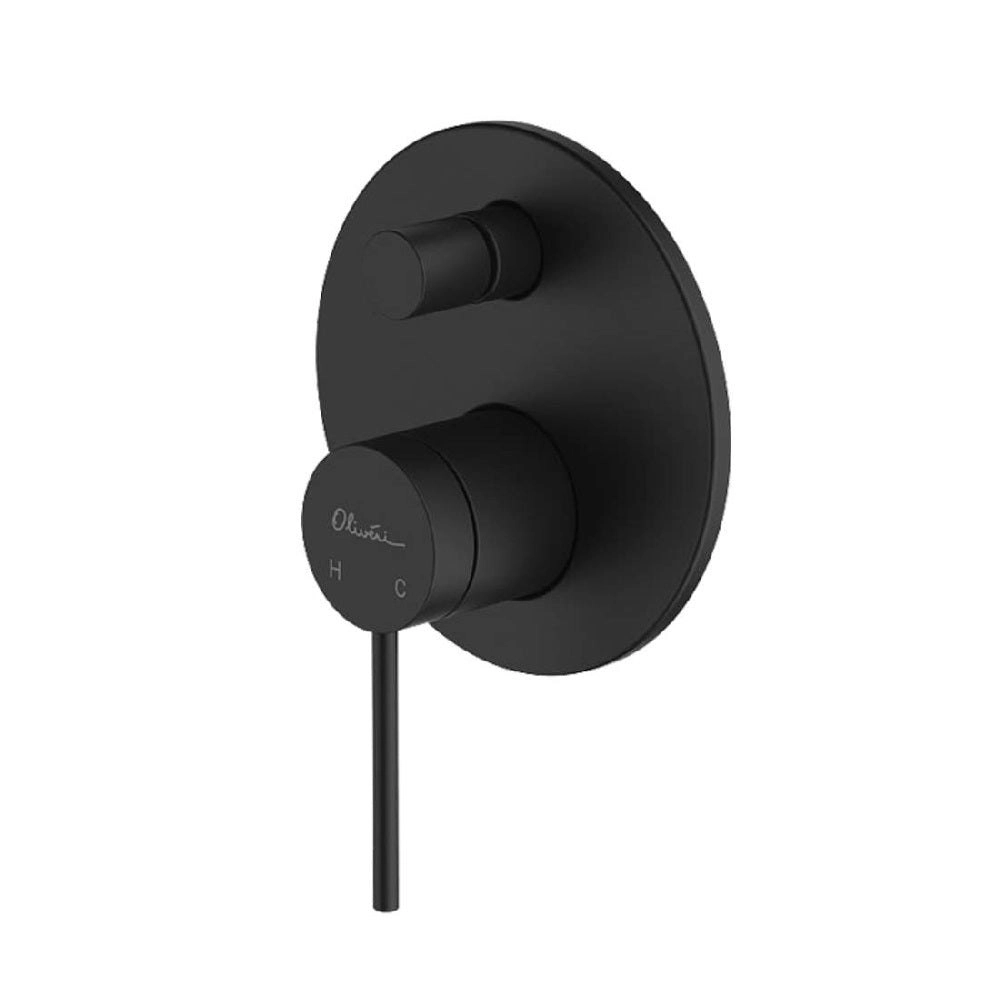 Oliveri Venice Wall Mixer W/Dir Matte Black VE112516MB