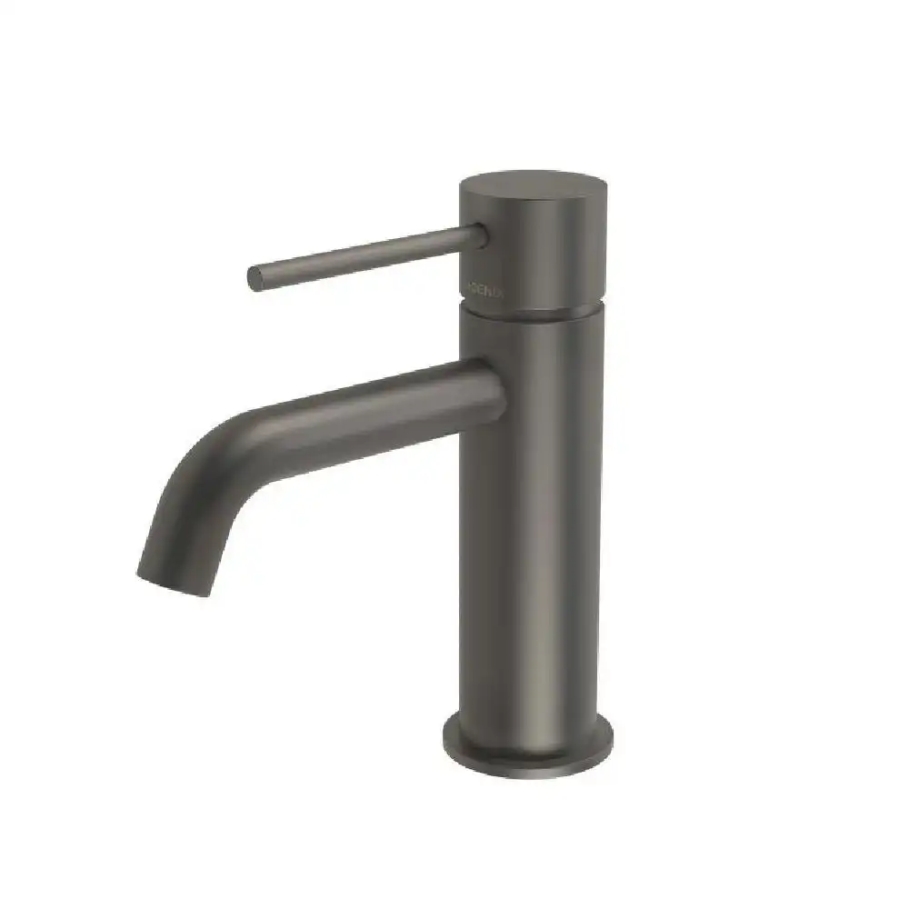 Phoenix Vivid Slimline Basin Mixer Curved Outlet Gun Metal VS7701-30