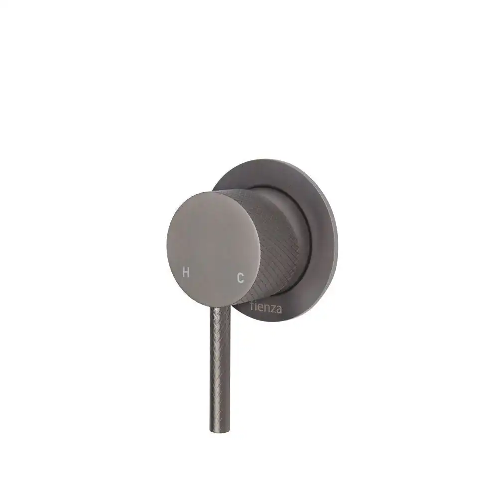 Fienza Axle Wall Mixer Small Round Plate Gun Metal 231101GM