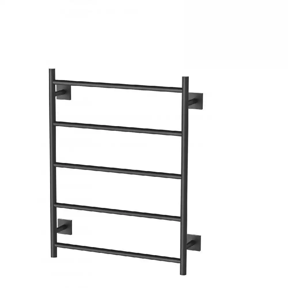 Phoenix Radii Heated Towel Ladder 550 x 740mm Square Plate Matte Black RS8750 MB