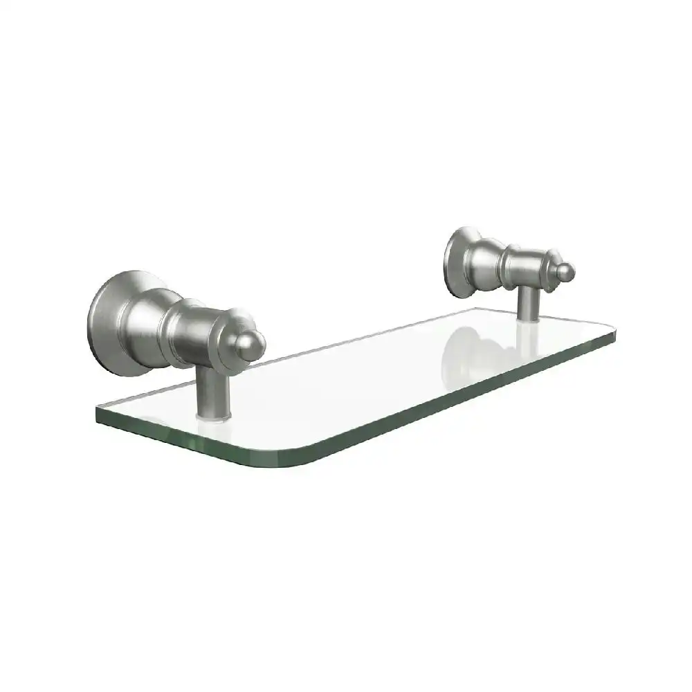 Fienza Lillian Glass Shelf Brushed Nickel 81007BN