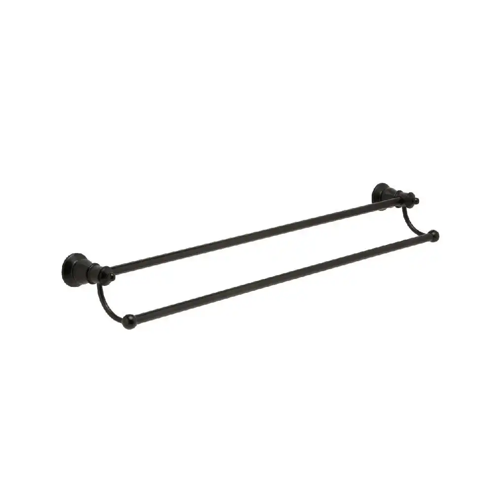 Fienza Lillian Double Towel Rail Matte Black 81008B