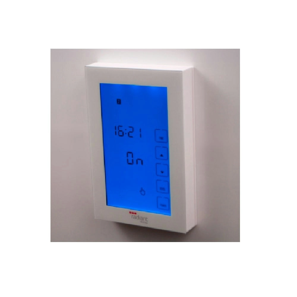 Radiant Digital Touch Screen Timer Glass Fronted Vertical Mounted White GTSW-TIM-V