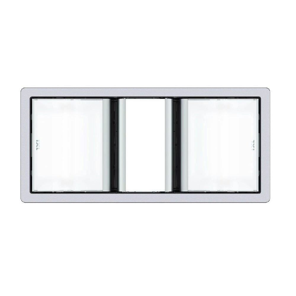 IXL Bathroom Lighting Premium Tastic Luminate Dual Heater, Fan & Light Silver Fascia 32412