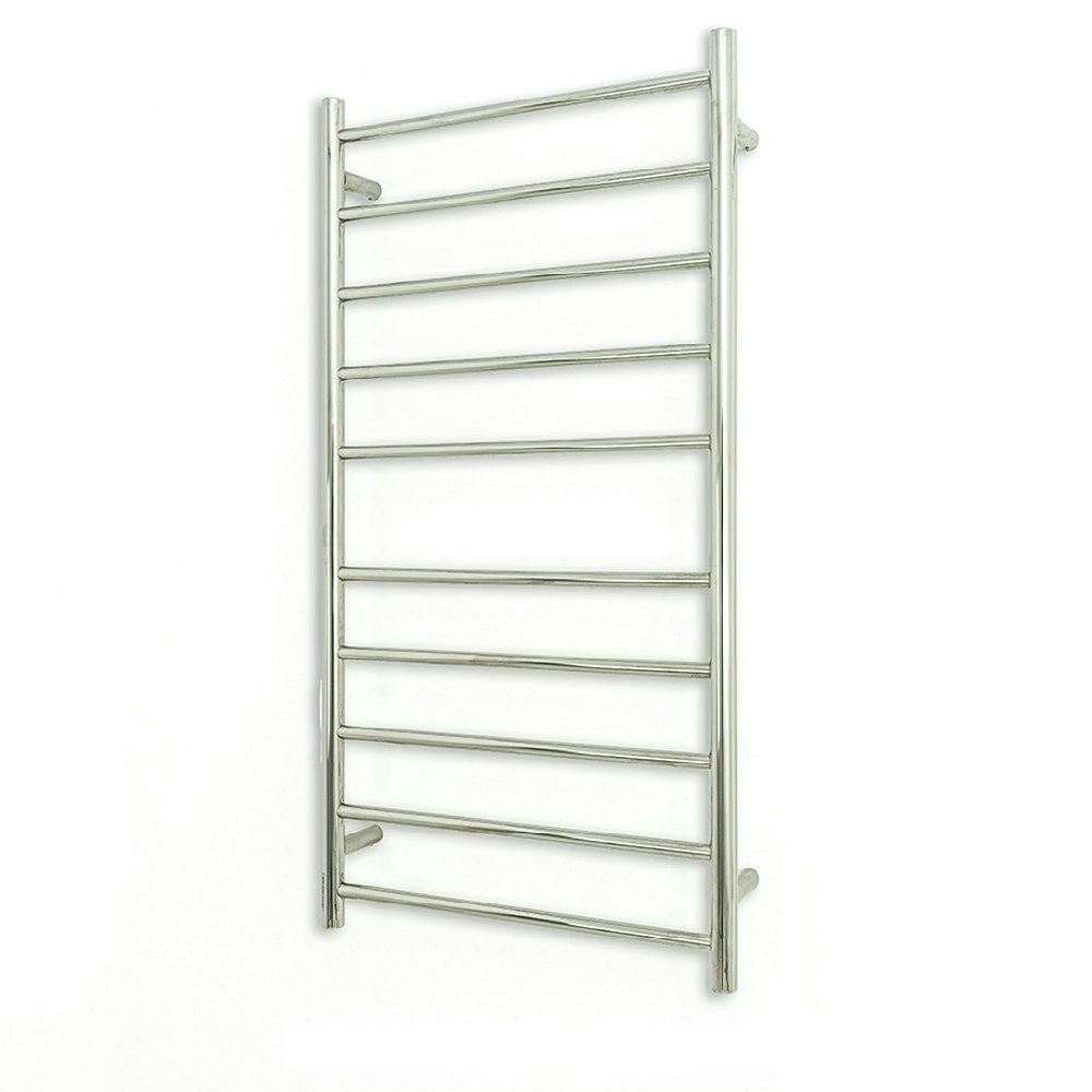 Radiant Polished 600 x 1100mm Round Heated Towel Rail (Left Wiring) RTR02LEFT