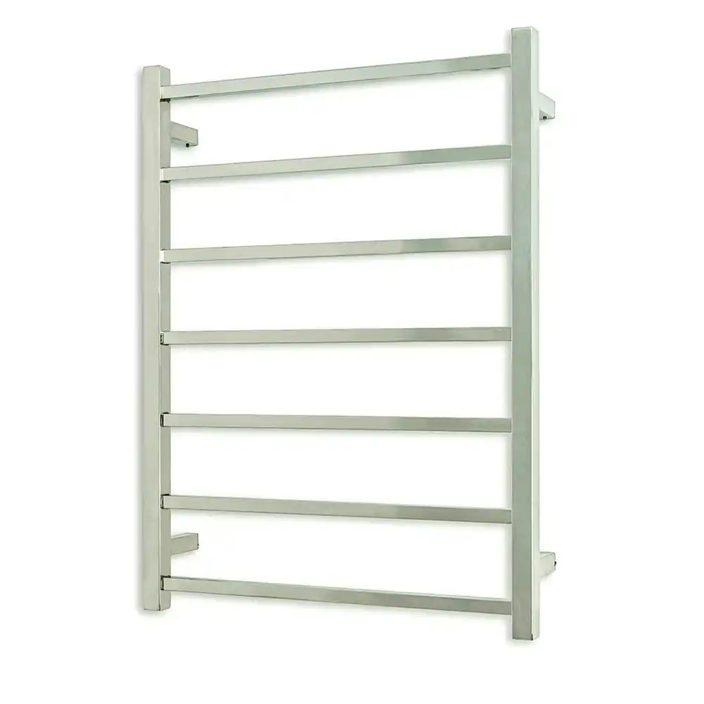 Radiant Polished 600 x 800mm Square Heated Towel Rail (Left Wiring) STR01LEFT