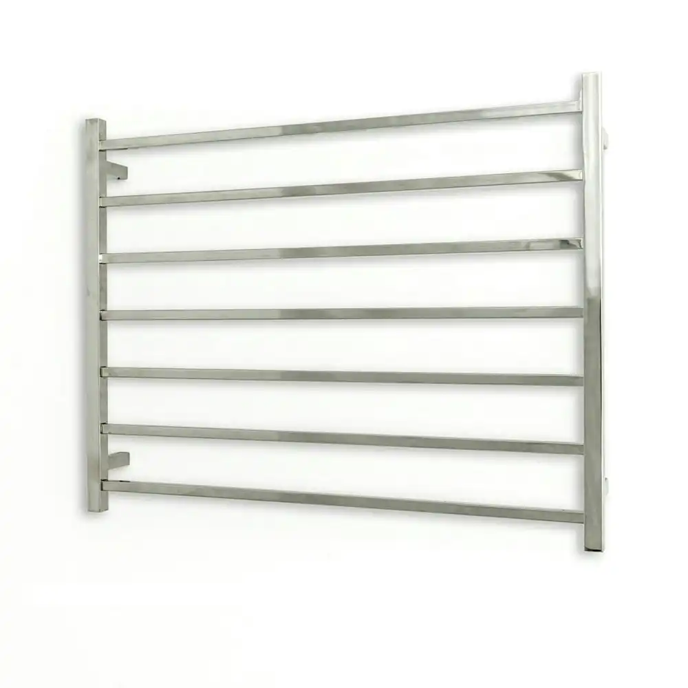 Radiant Polished 950 x 750mm Square Heated Towel Rail (Left Wiring) STR06LEFT