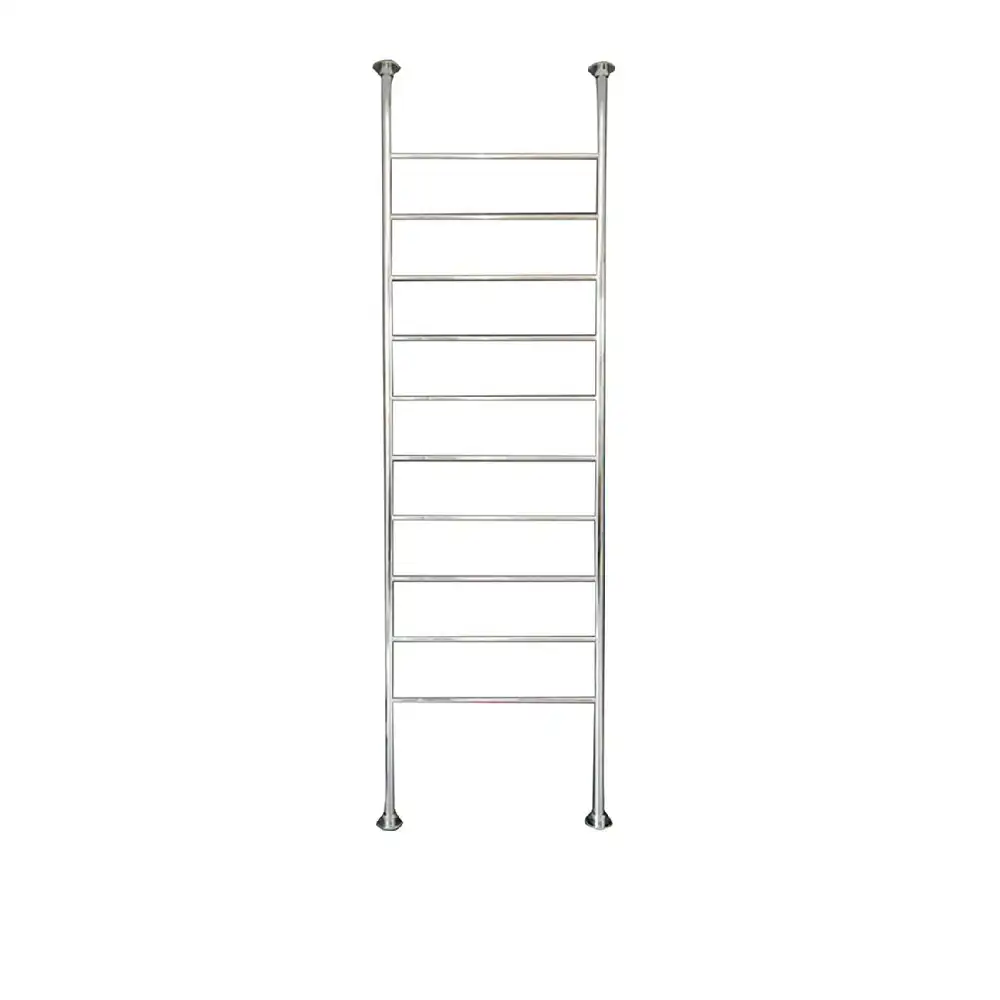 Radiant 600 x 2400mm Round Floor Ceiling Heated Towel Rail Polished FC-2400X600