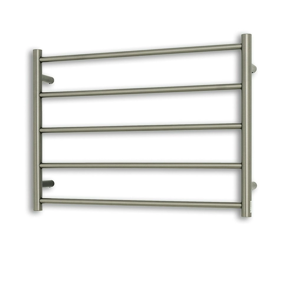 Radiant Gun Metal Grey 750 x 550mm Round Heated Towel Rail (Left Wiring) GMG-RTR03LEFT