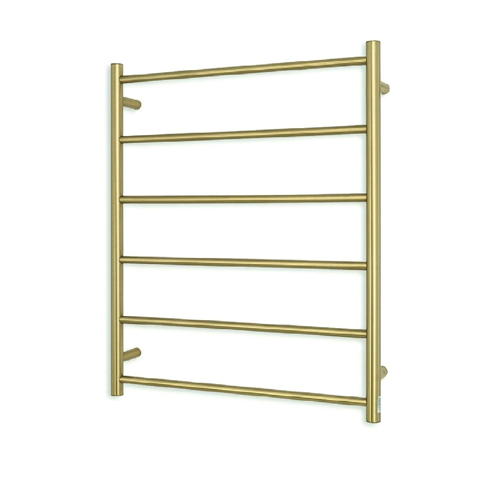 Radiant Brushed Gold 700 x 830mm Round Non Heated Towel Rail GLD-LTR01