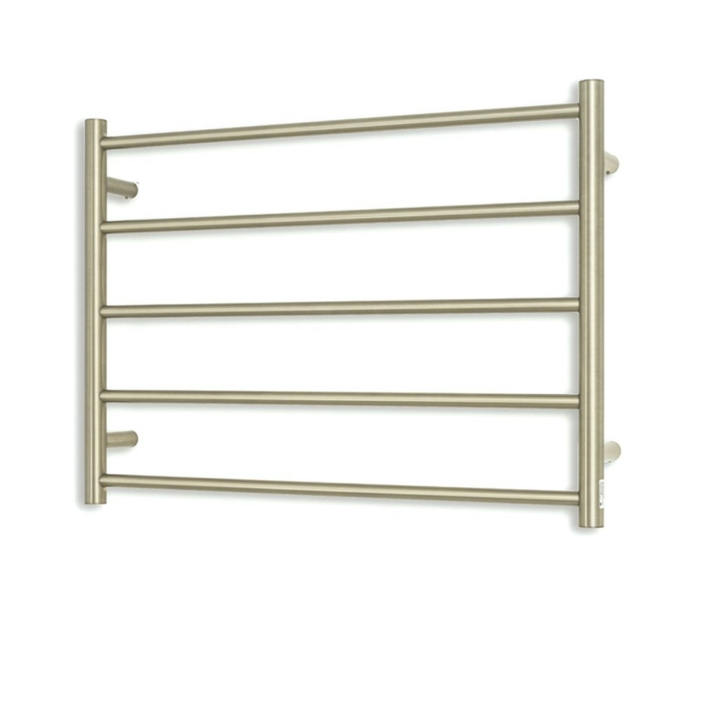 Radiant Brushed Nickel 750 x 550mm Round Heated Towel Rail (Right Wiring) BN-RTR03RIGHT