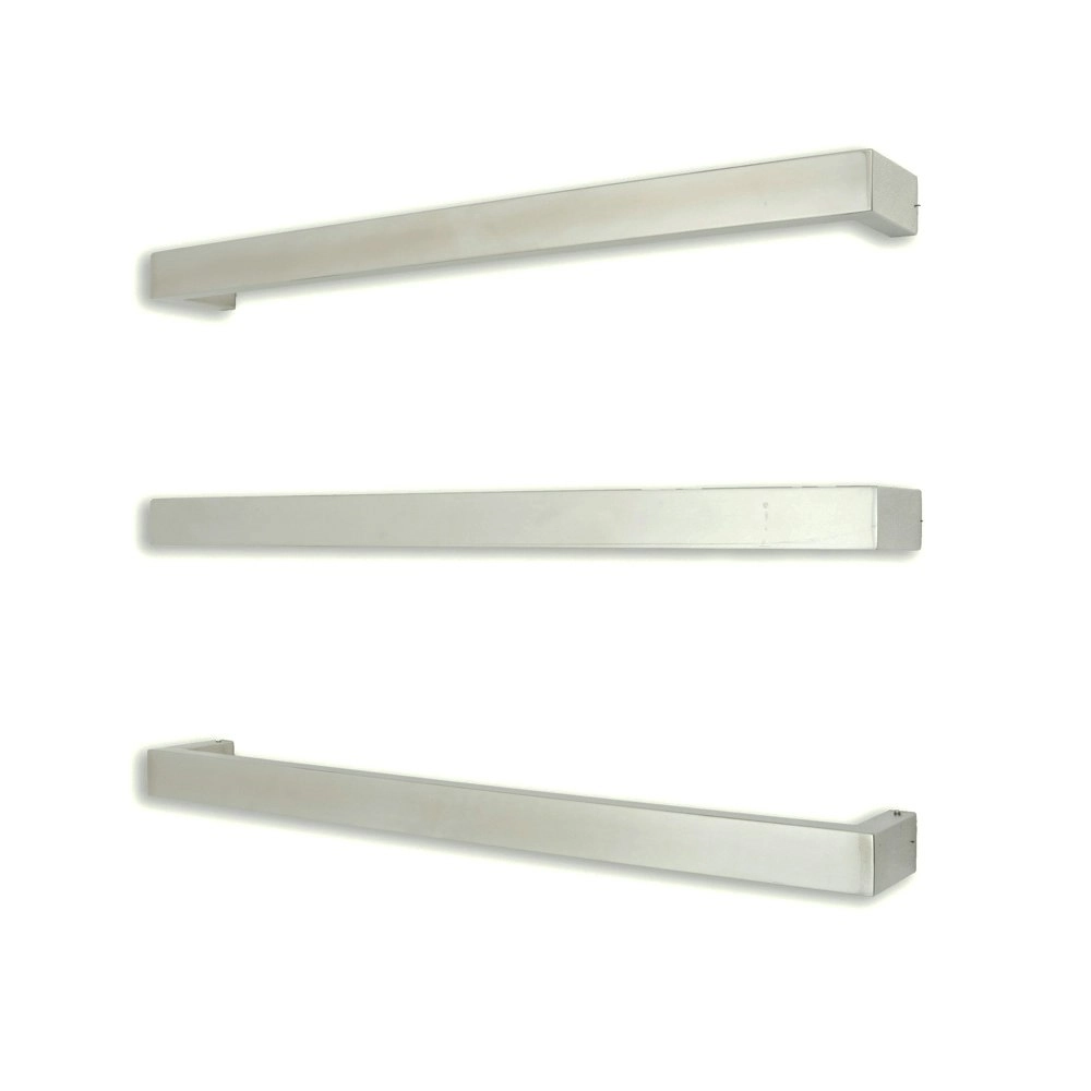 Radiant Polished 500mm Square Single Bar Heated Towel Rail (Left or Right Wiring) SBSTR-500