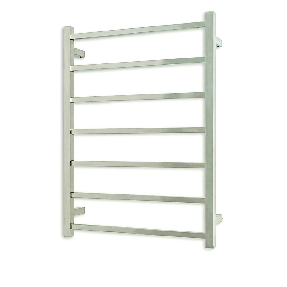 Radiant Low Voltage Polished 600 x 800mm Square Heated Towel Rail (Left Wiring) 12V-STR01LEFT