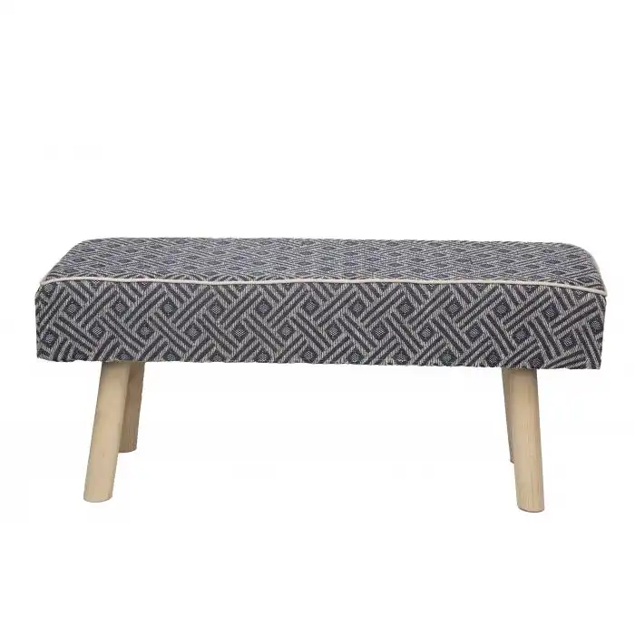 Ava Upholstered Bench Set  BLACK Type 1