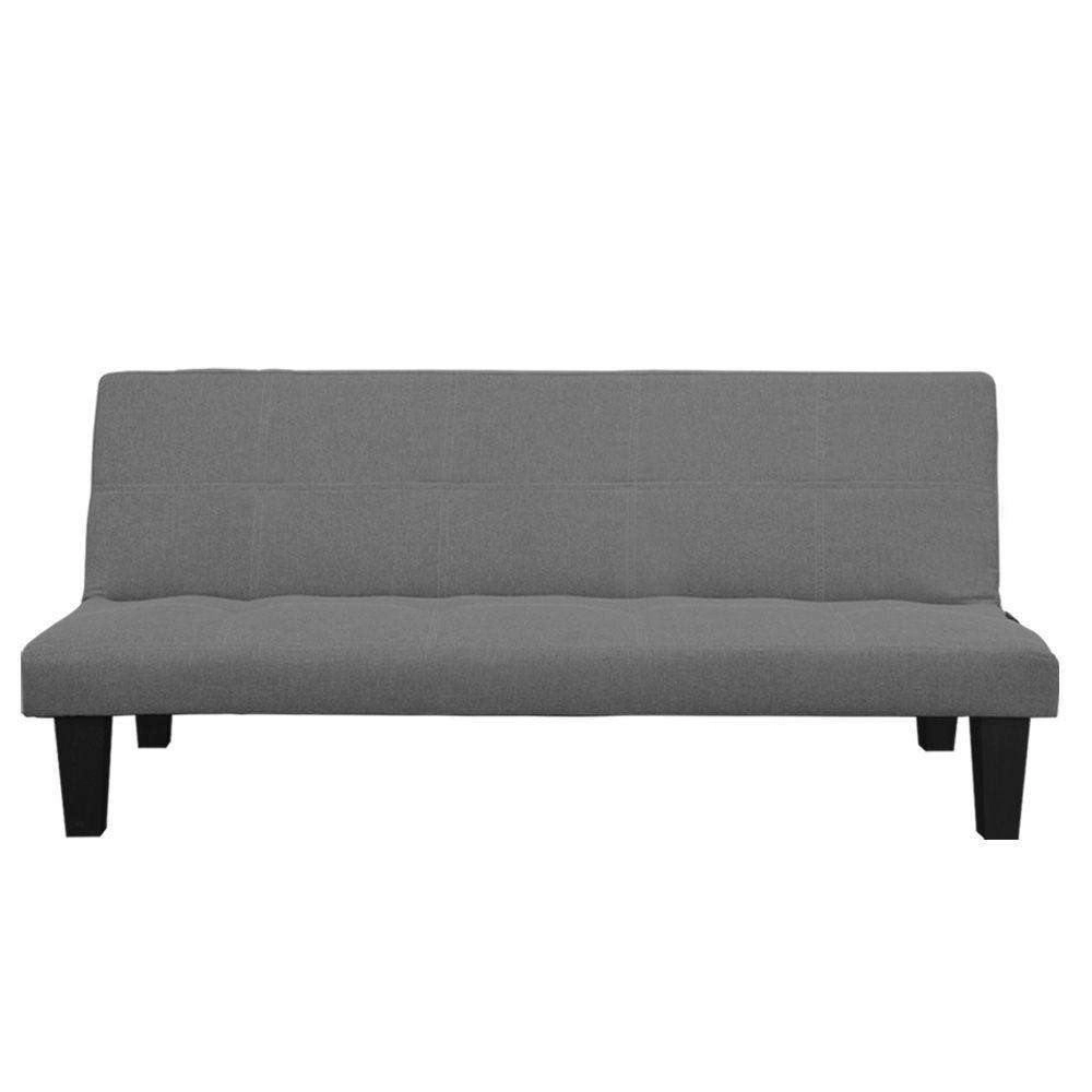 2 Seater Modular Linen Fabric Sofa Bed Couch   Dark Grey