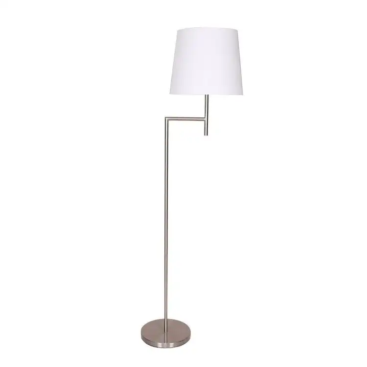 Sarantino Nickel Metal Arc Floor Lamp