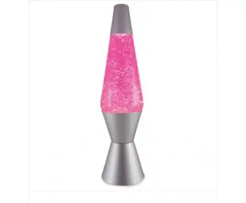 Silver/Pink Diamond Glitter Lamp