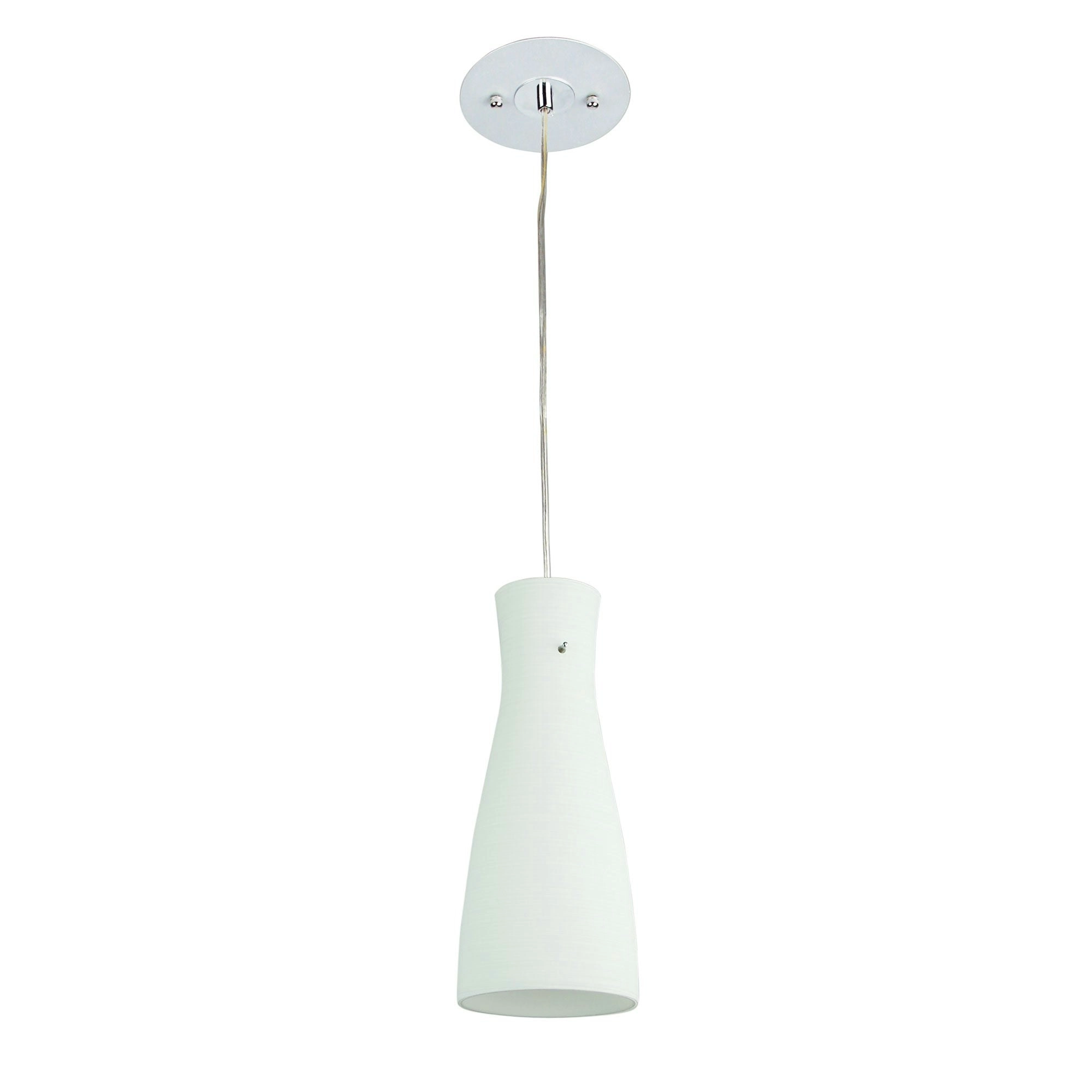 CLEO White White Brushed 30cm Glass Pendant