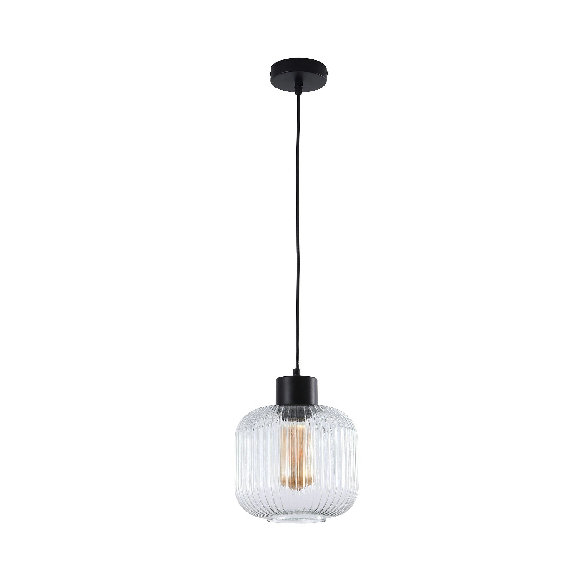 MILLER.200 Ribbed Glass Pendant