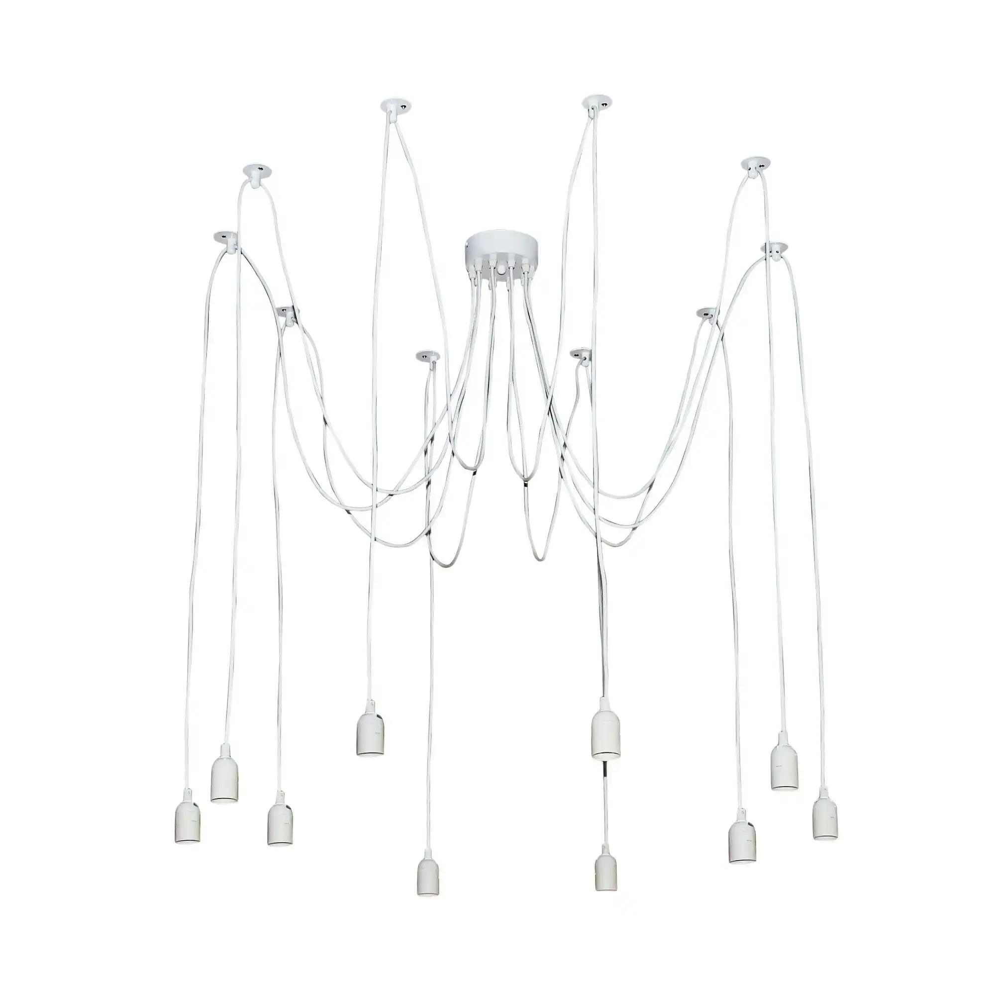 PHILLY 10 LIGHT White Retro Industrial Multi 180cm Suspension