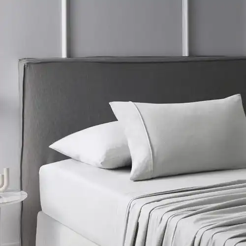 Accessorize Light Grey Cotton Flannelette Sheet Set