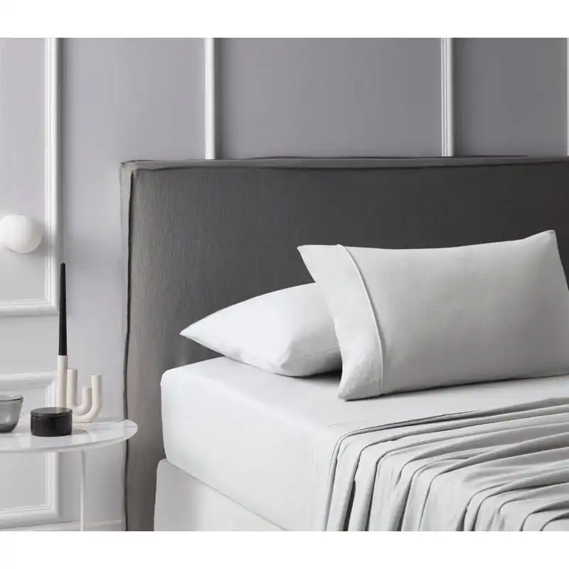 Accessorize Grey Cotton Flannelette Sheet Set