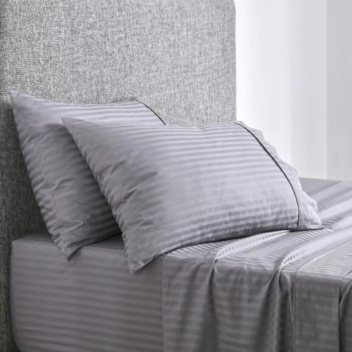 Onkaparinga Chilton Stripe Sheet Set Silver