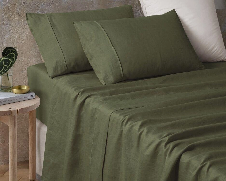 Vintage Design Fern Hemp Sheet Set