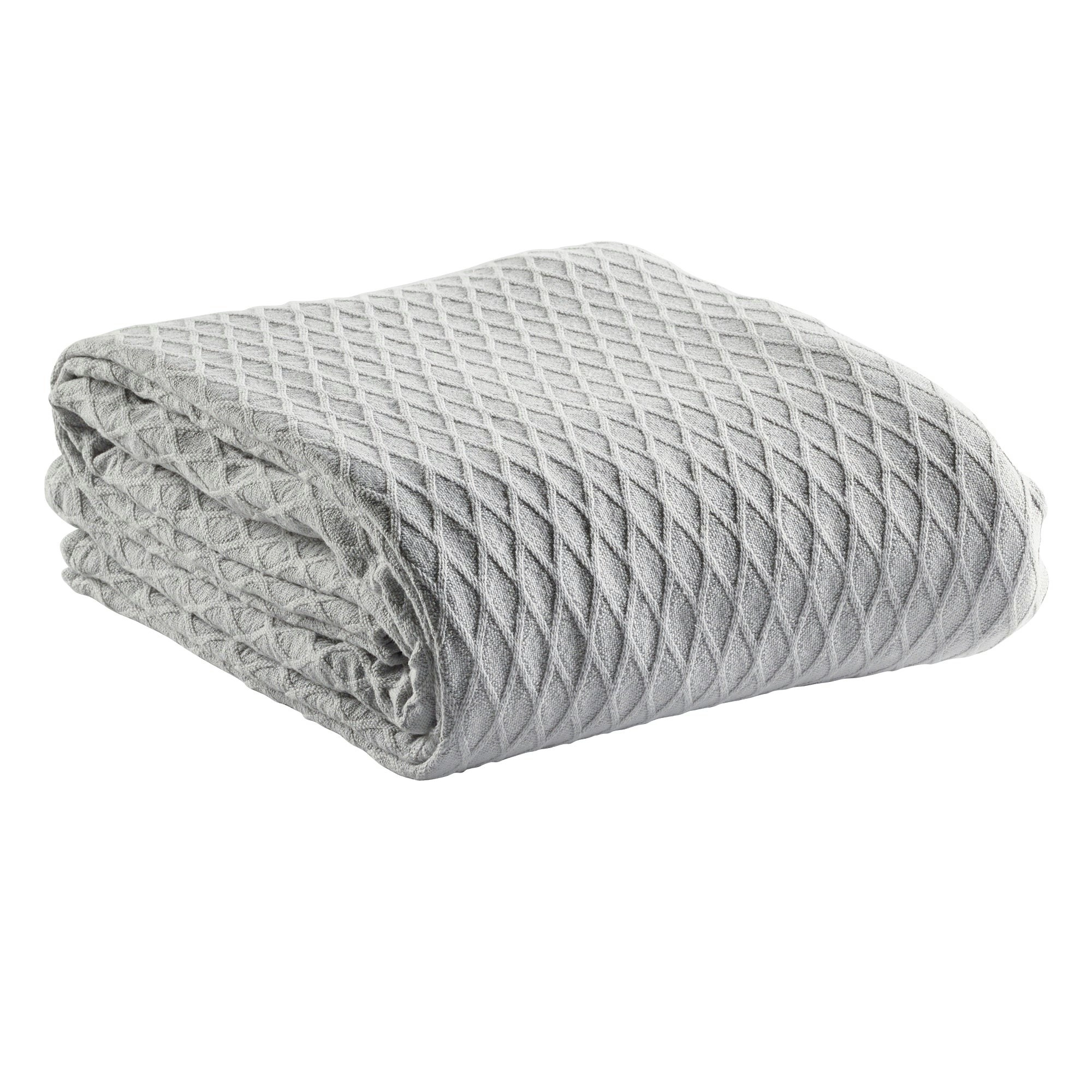 Bianca GOSFORD COTTON BLANKET SILVER