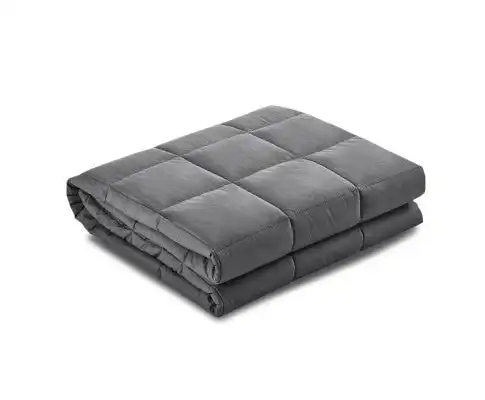 Weighted Blanket Adult 9KG Heavy Gravity Blankets Microfibre Cover Calming Relax Anxiety Relief Grey