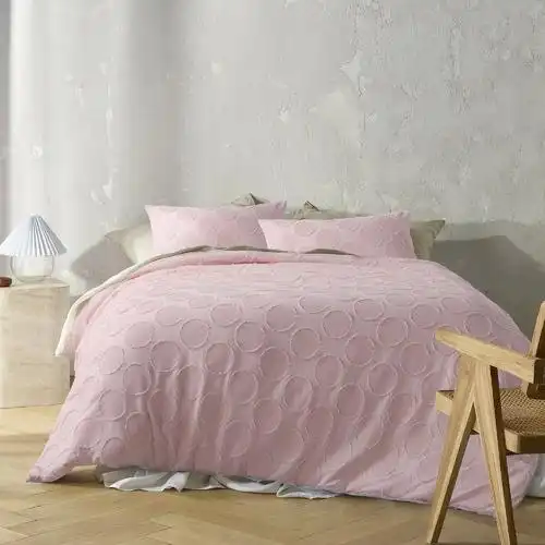 Vintage Design Orion Blush Cotton Quilt Cover Set