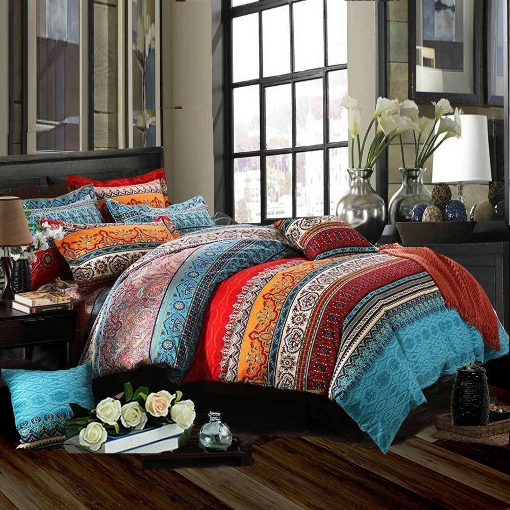 Luxton Mandala Striped Quilt Cover Set