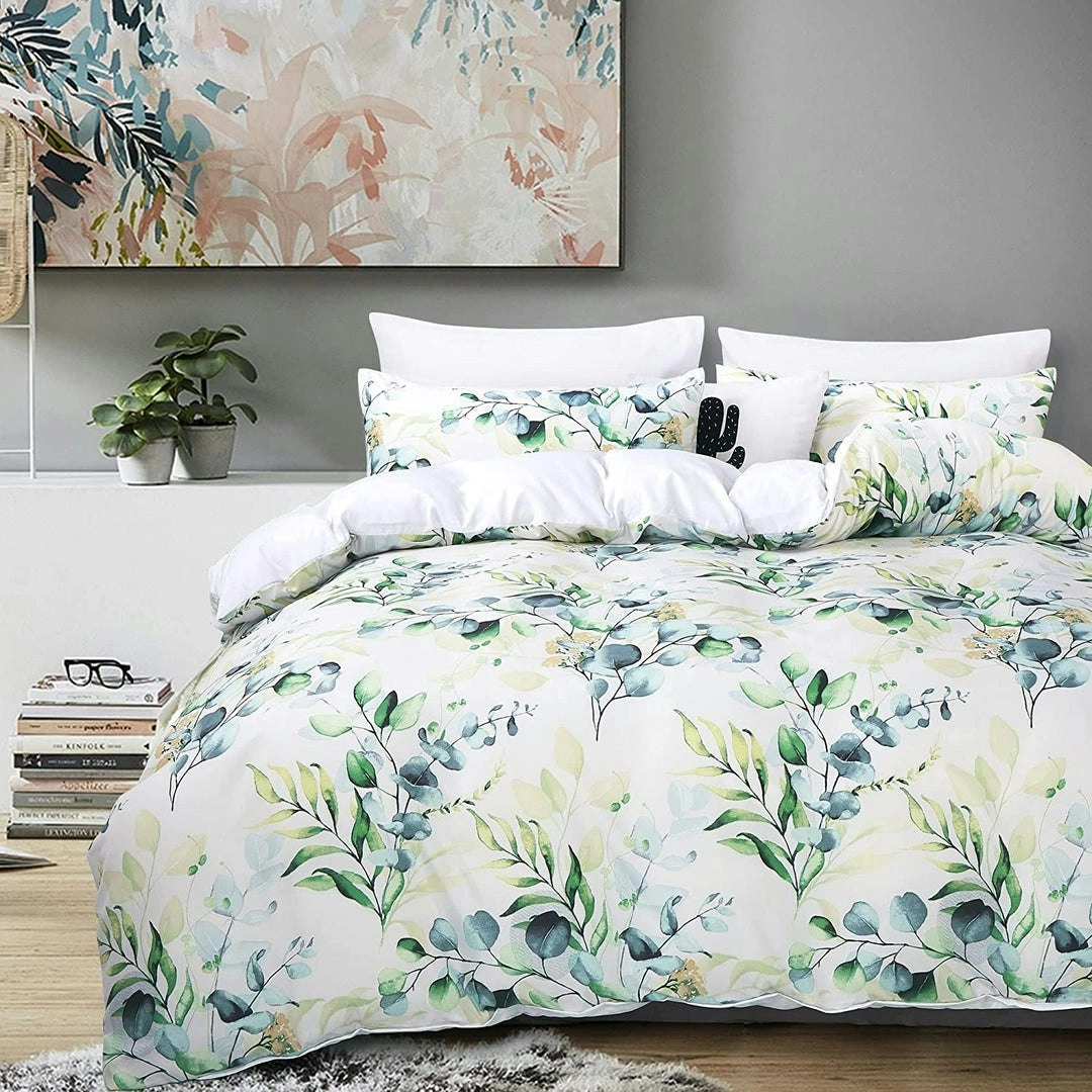 Luxton Adia Leaf Yellow Green Quilt Cover Set