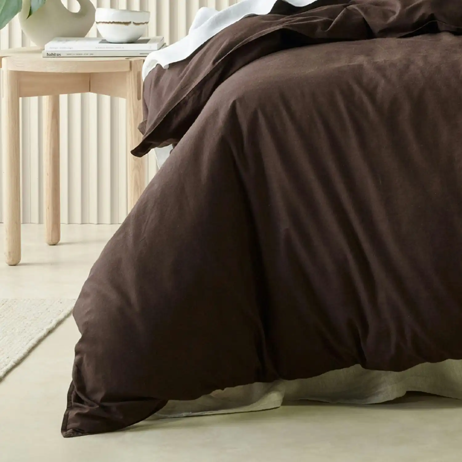 Bianca Bedding Acacia Chocolate Quilt Cover Set