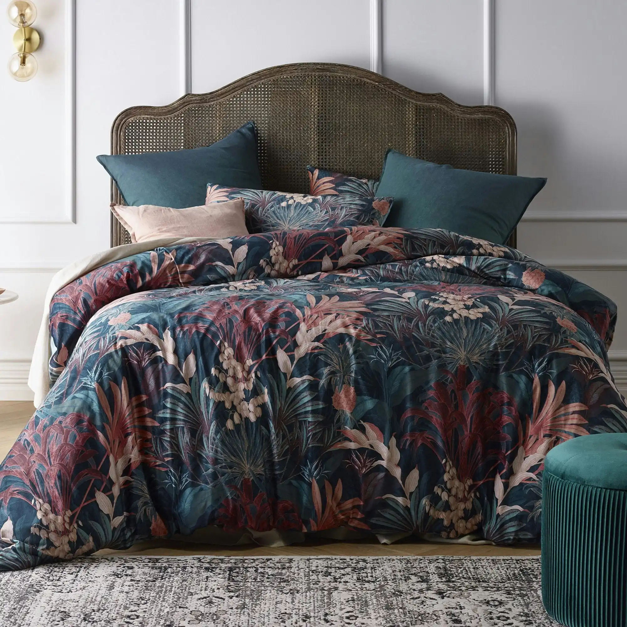 Vintage Design Etheridge Printed Velvet Quilt Cover Sets