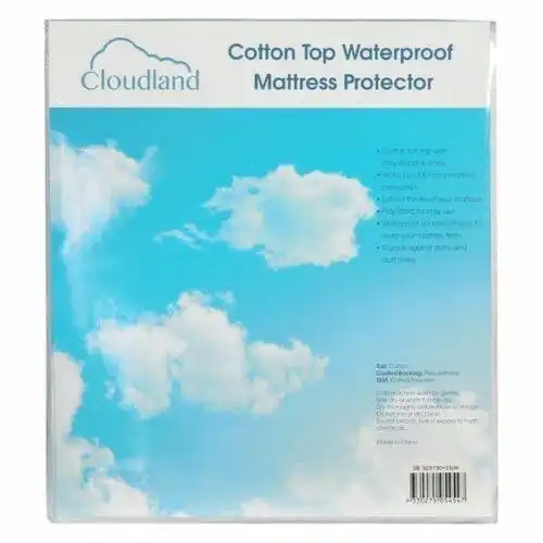 Cloudland Waterproof Cotton Mattress Protector - White