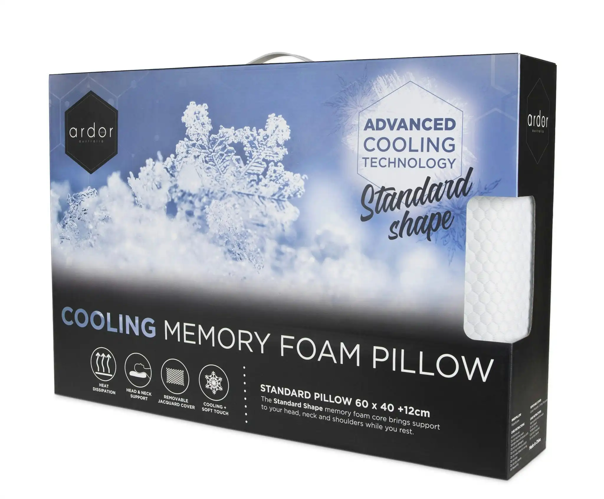 ARDOR "Cooling" MEMORY FOAM PILLOW STANDARD