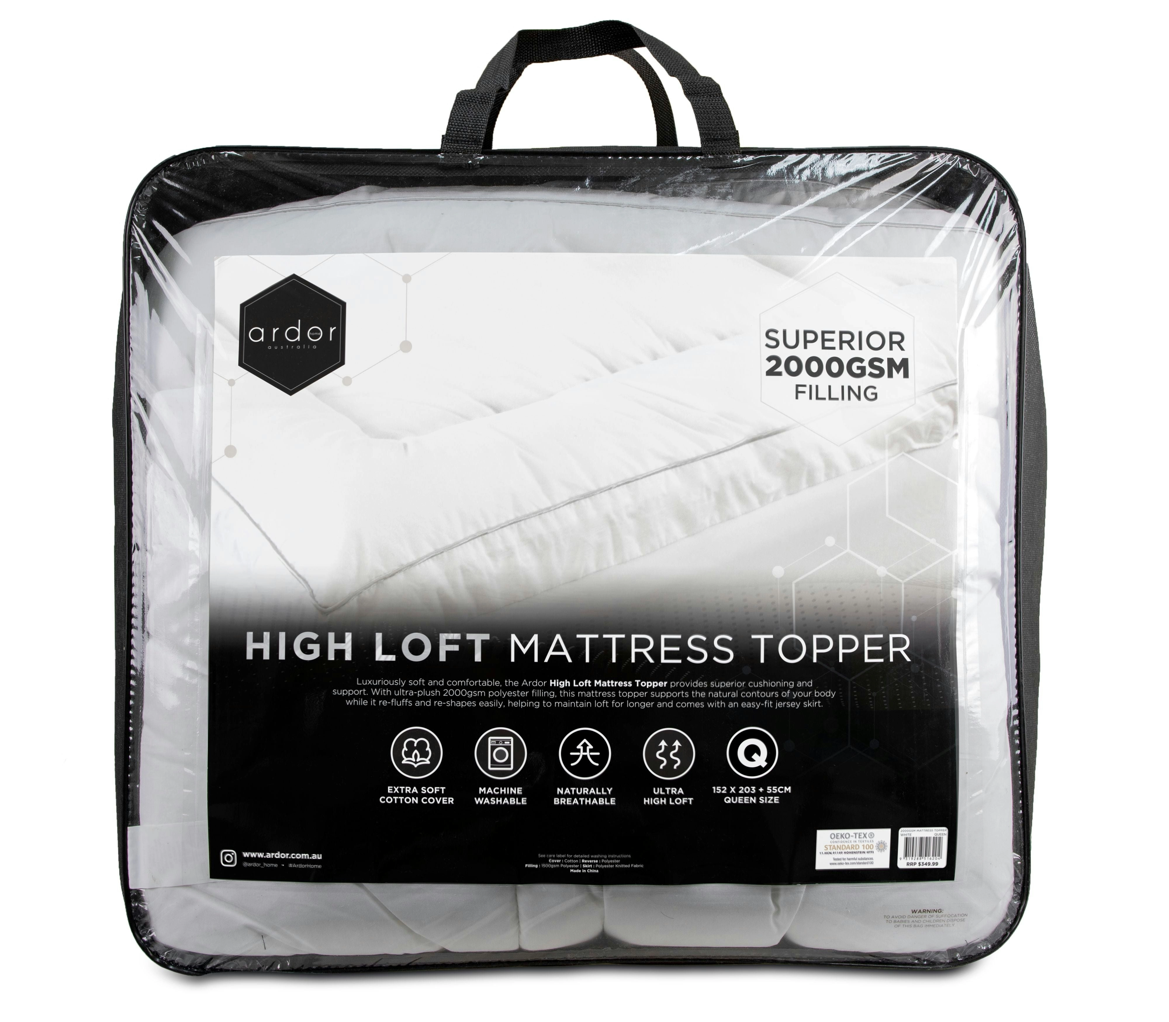 Ardor 2000GSM MICROFIBRE MATTRESS TOPPER