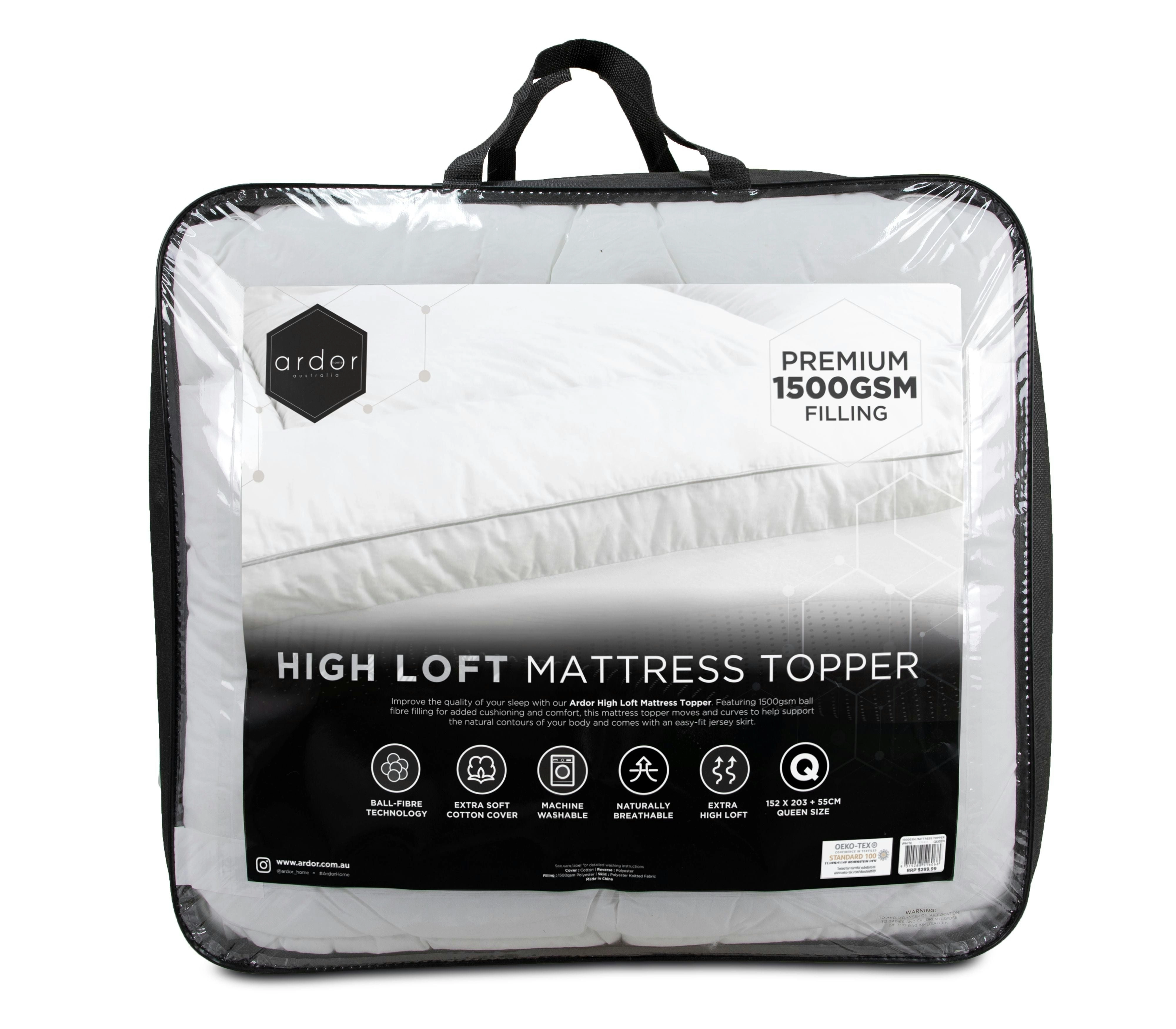 Ardor 1500GSM BALL FIBRE MATTRESS TOPPER