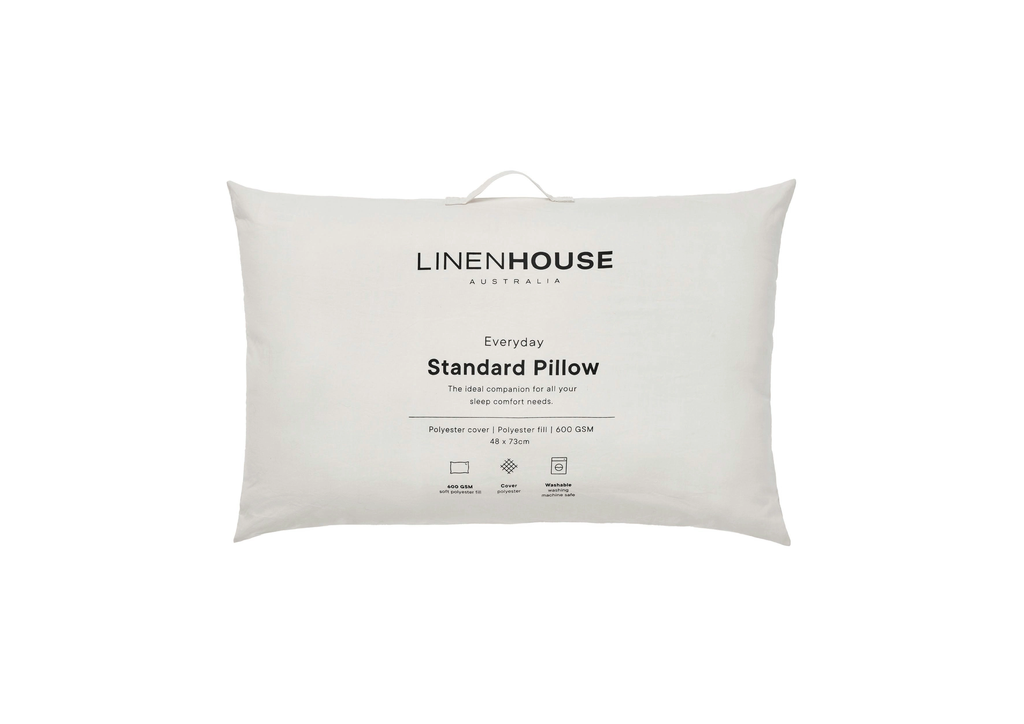 Linen House Everyday Washable Standard Pillow - 600 GSM