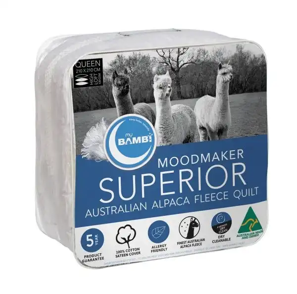 My Bambi Moodmaker Superior ALPACA WOOL 430GSM Quilt - HIGH LOFT