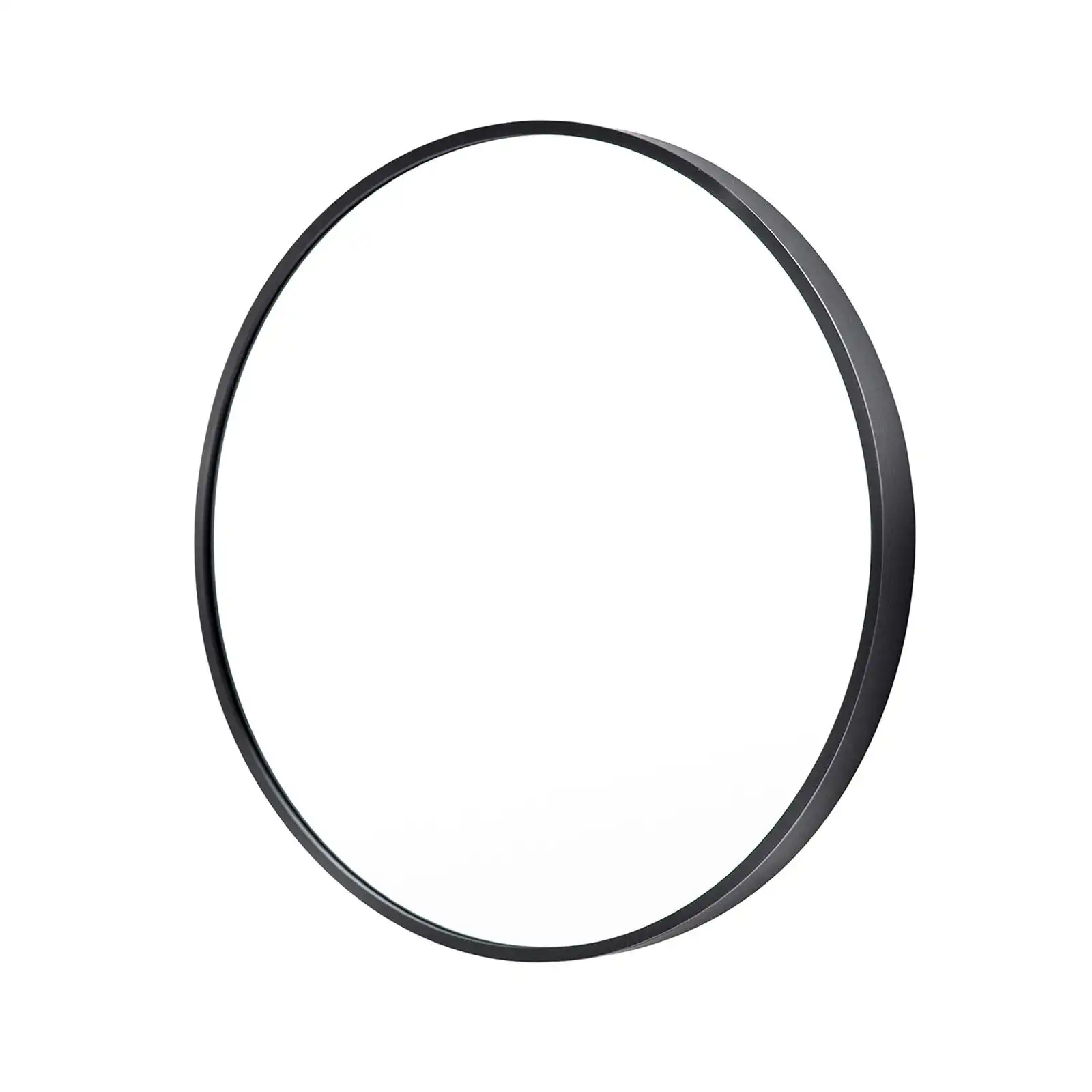 80cm Wall Mirror Round Bathroom - BLACK