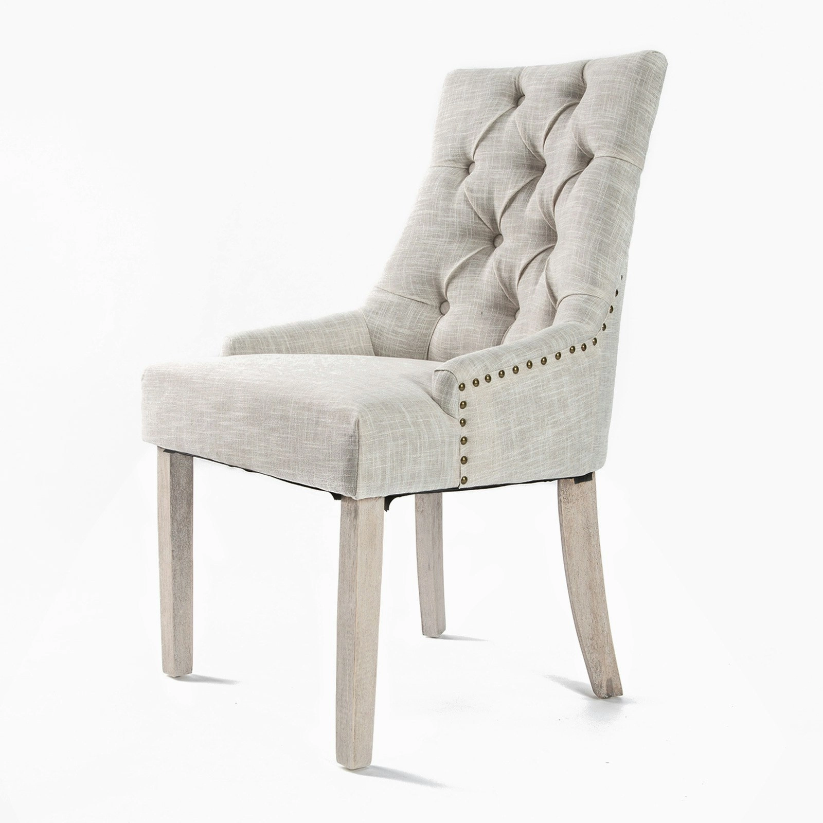 1X French Provincial Oak Leg Chair AMOUR - CREAM