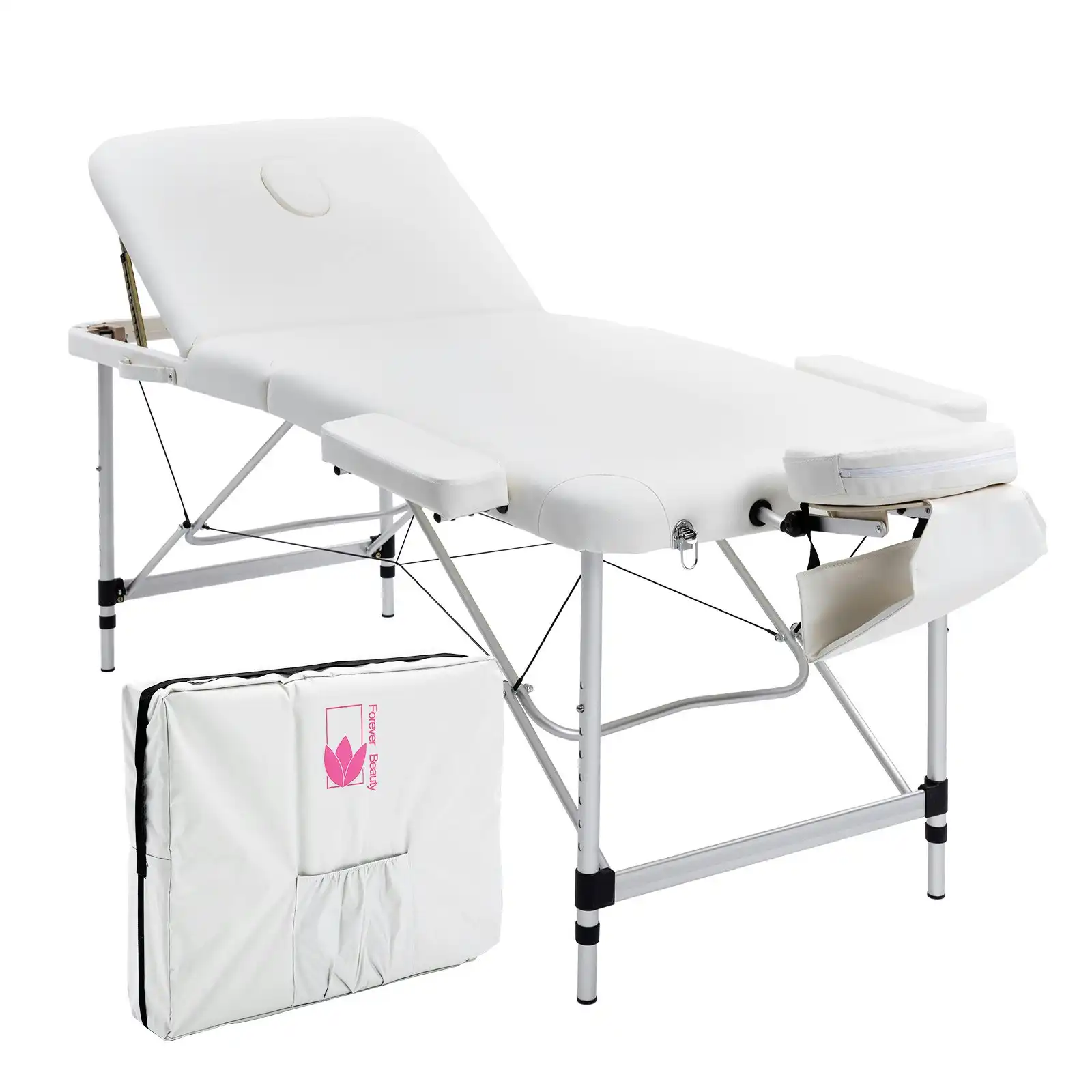 70cm Aluminium Portable Massage Table - WHITE