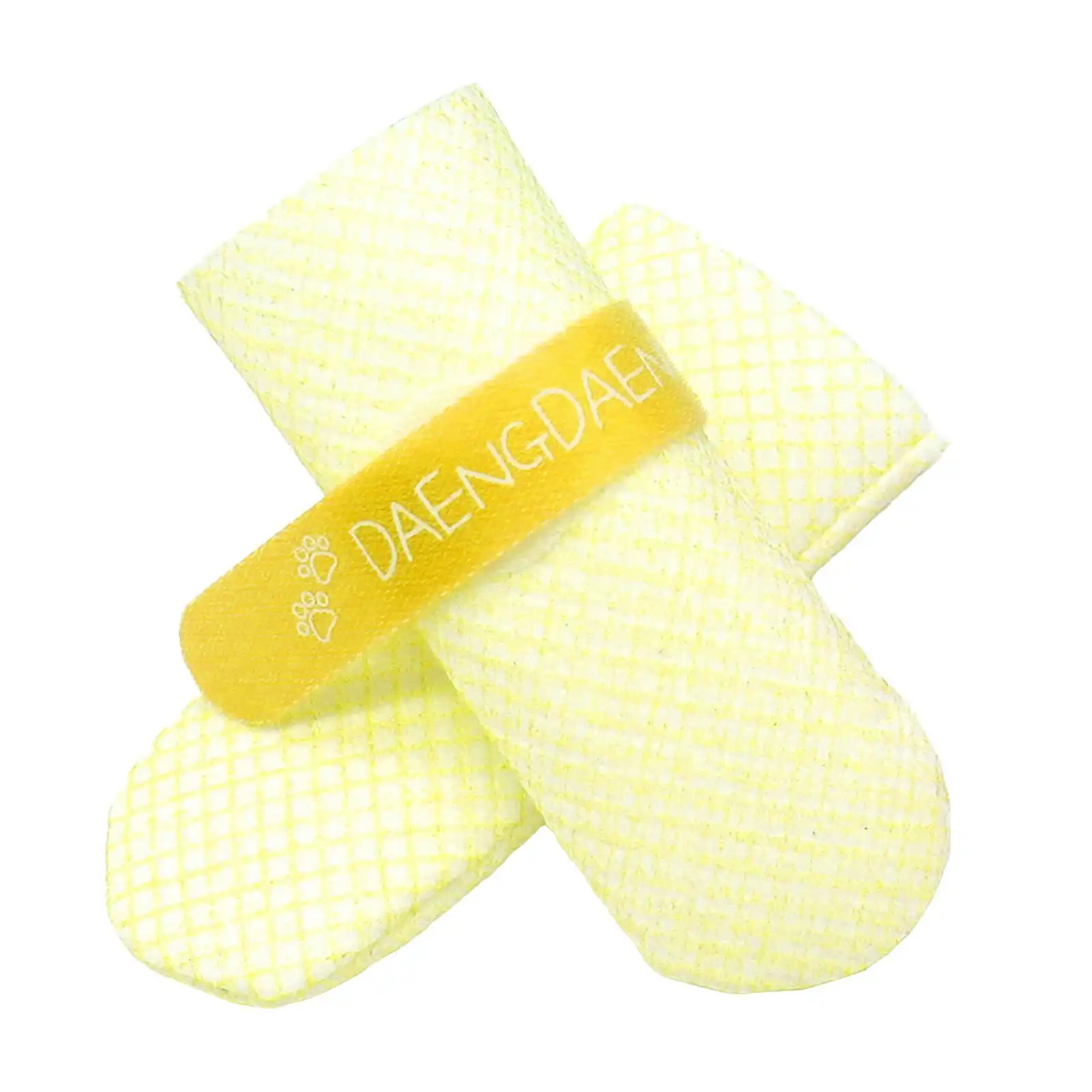 28pc Medium Disposable Dog Puppy Socks Shoes - YELLOW