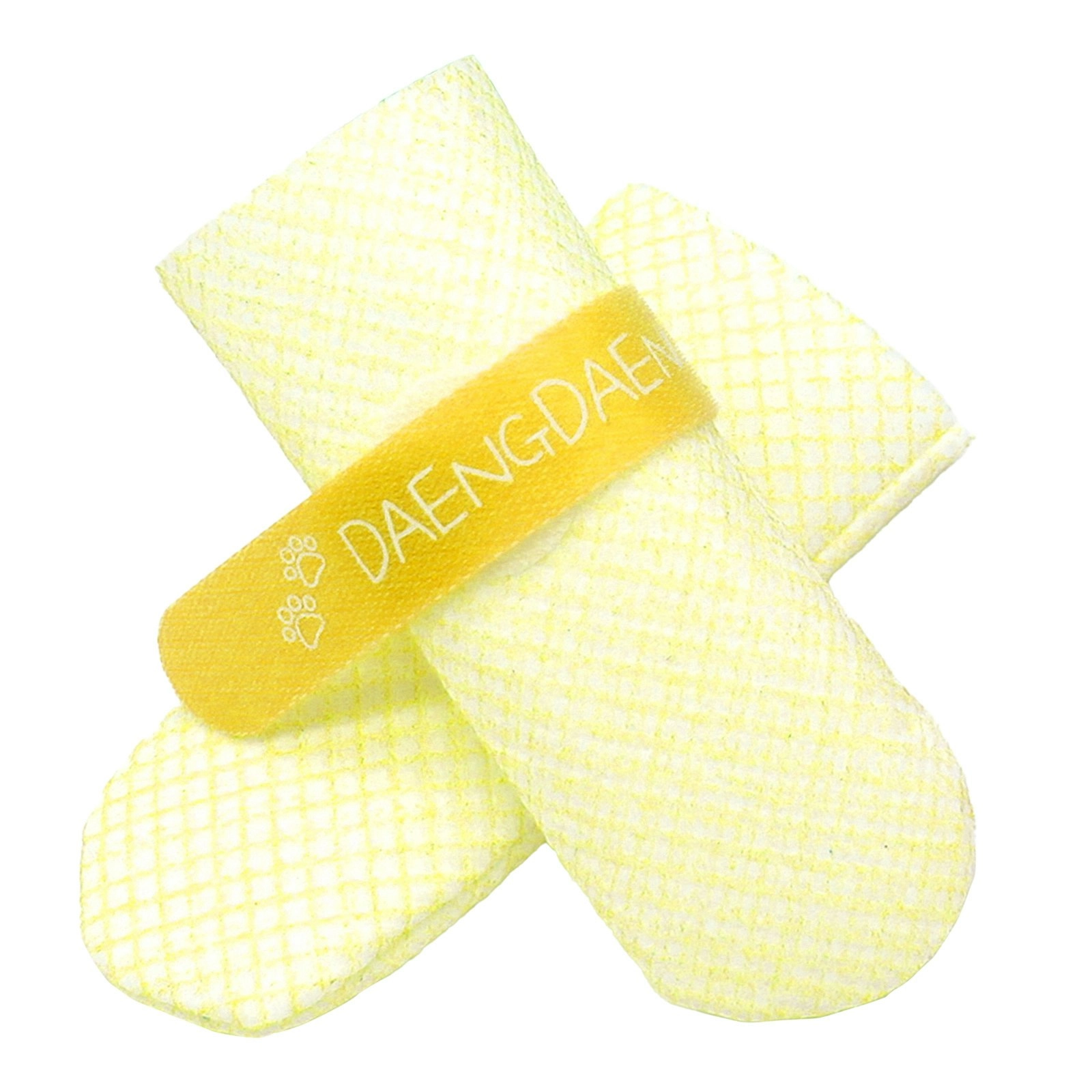 28pc Large Disposable Dog Puppy Socks Shoes - YELLOW