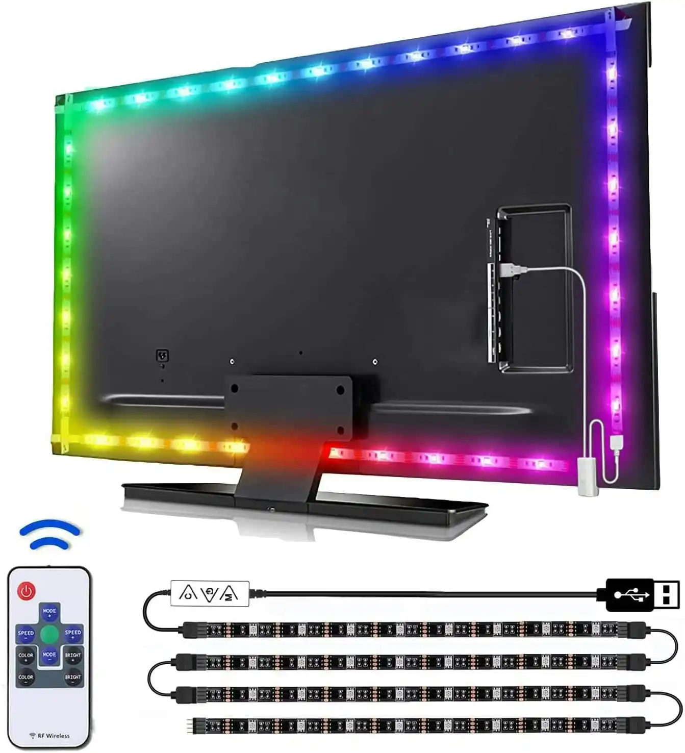 Ruban LED 10m RGB Synchronisation Musique Controle Télécommande et